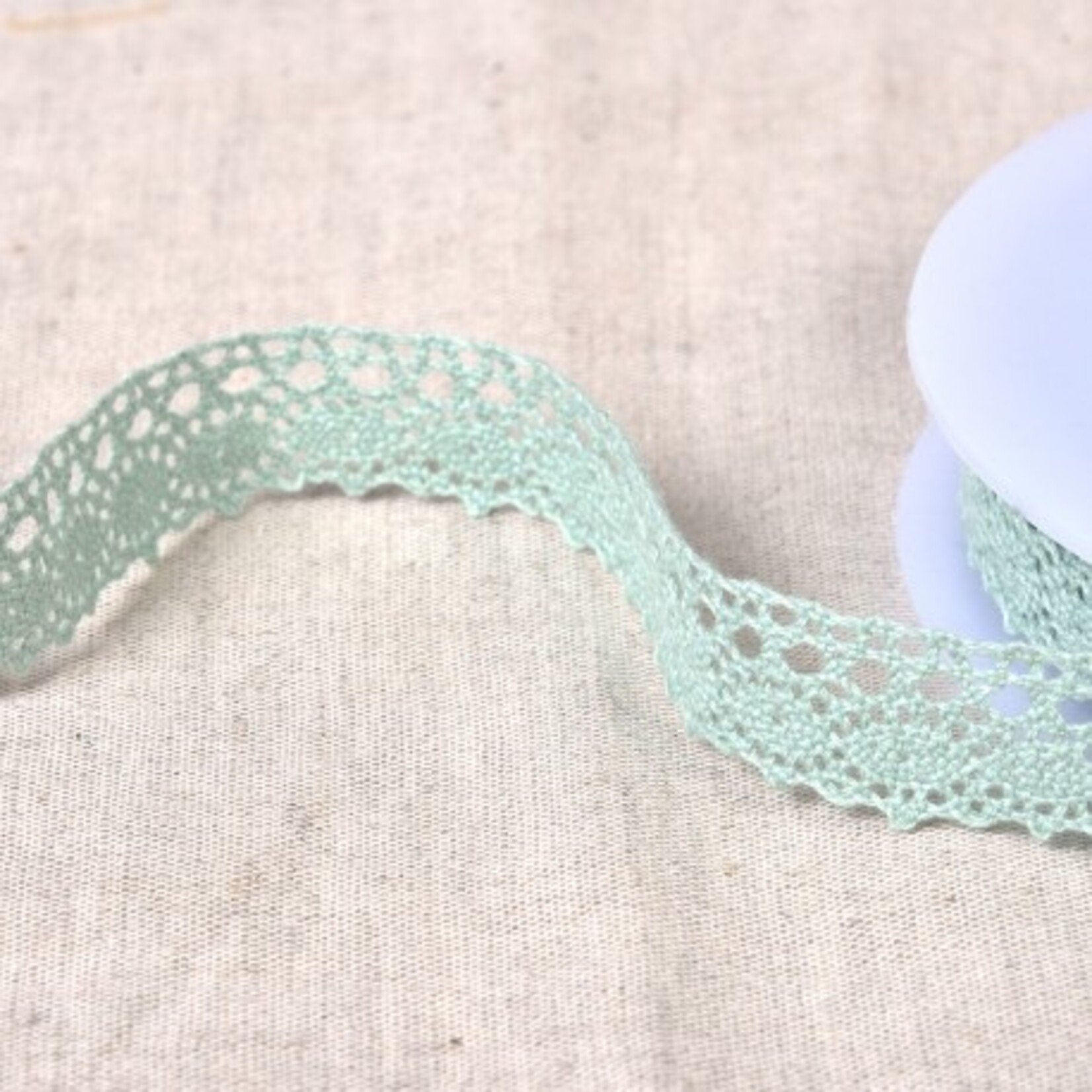 Katoenkant 1,5cm - Almond Green