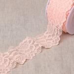 Elastische kant bloem - Salmon Pink