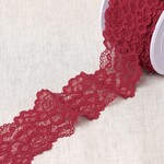 Elastische kant bloem - Burgundy