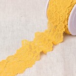 Elastische kant bloem - Mustard Yellow