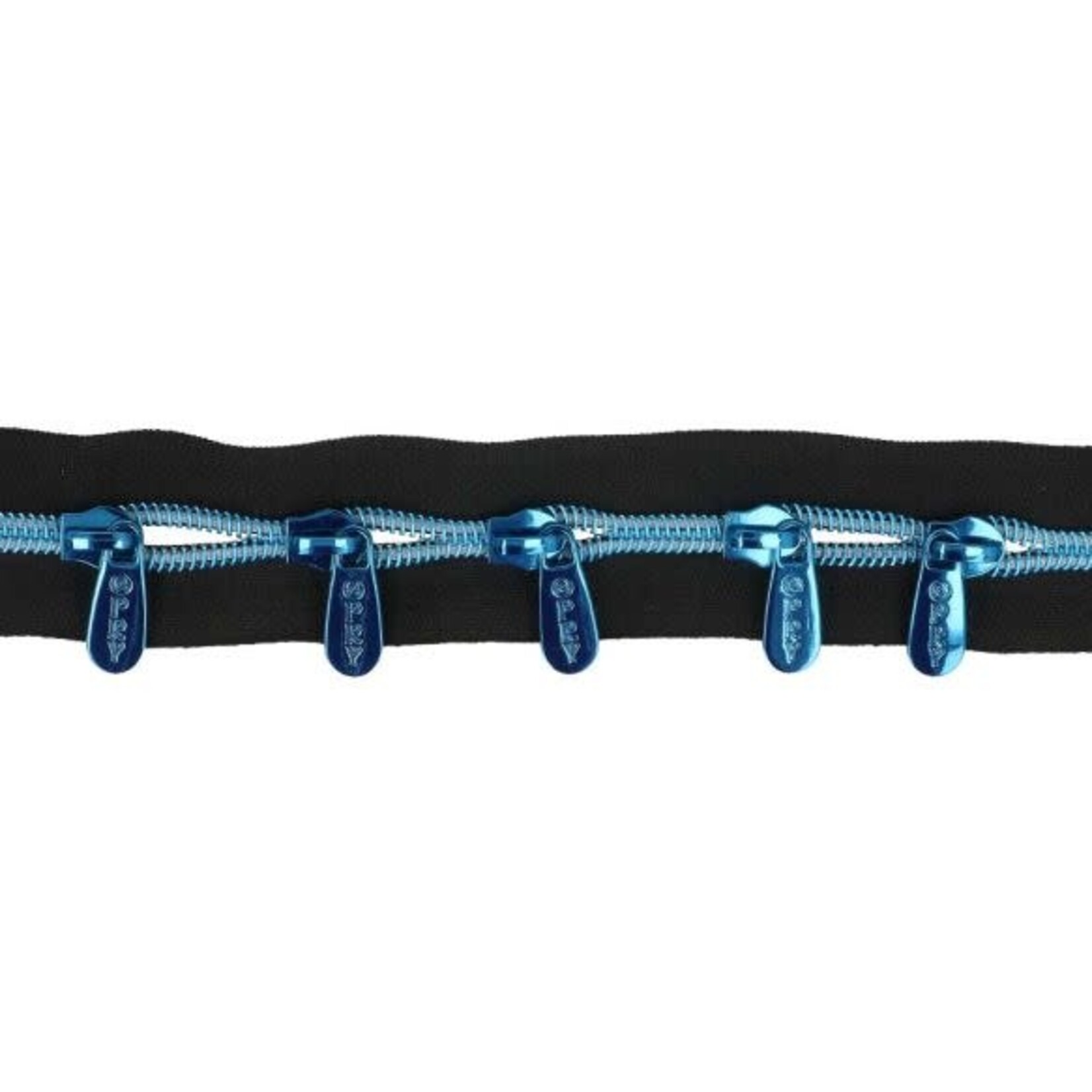 Rits op rol - Metallic Blauw