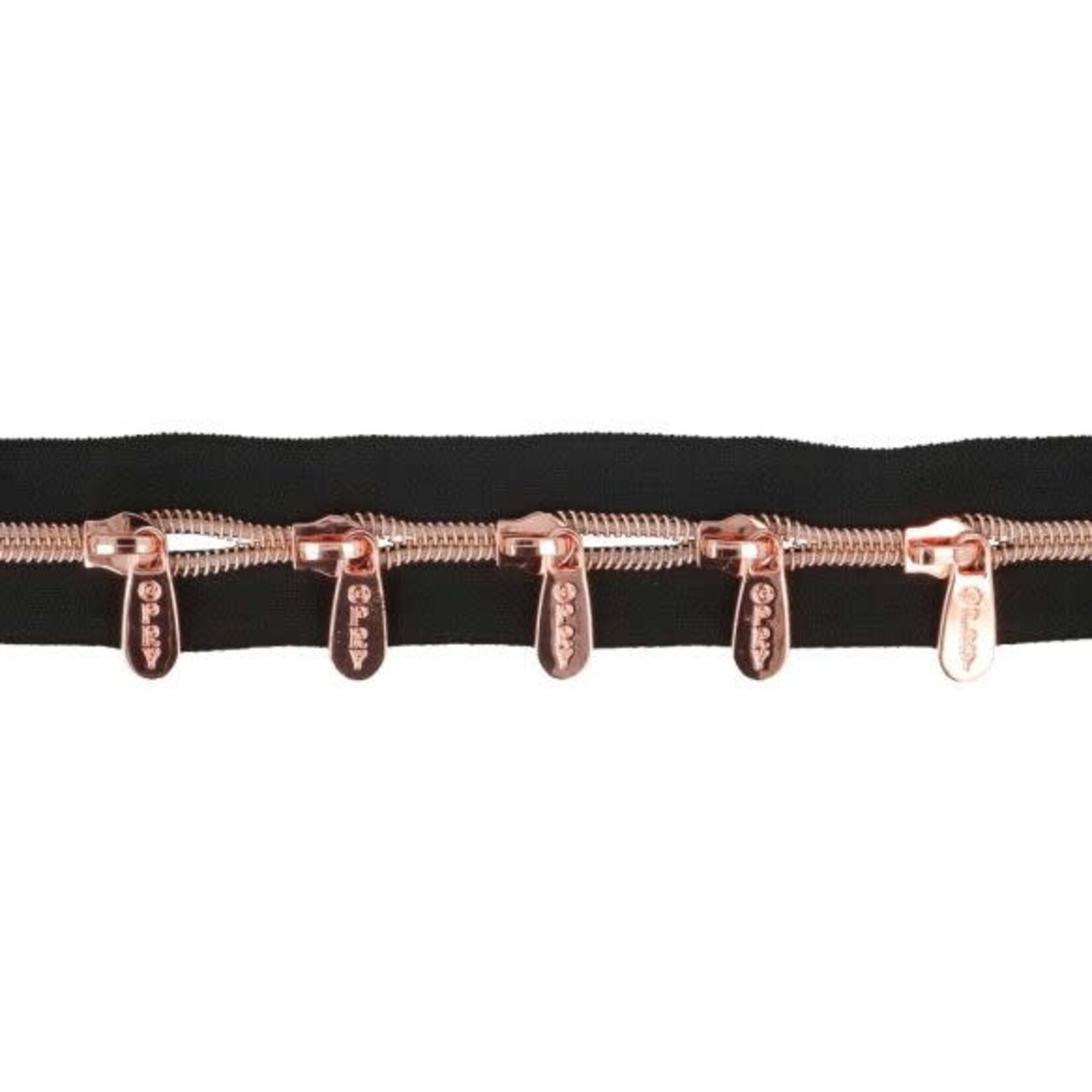 Rits op rol - Metallic Rose Goud