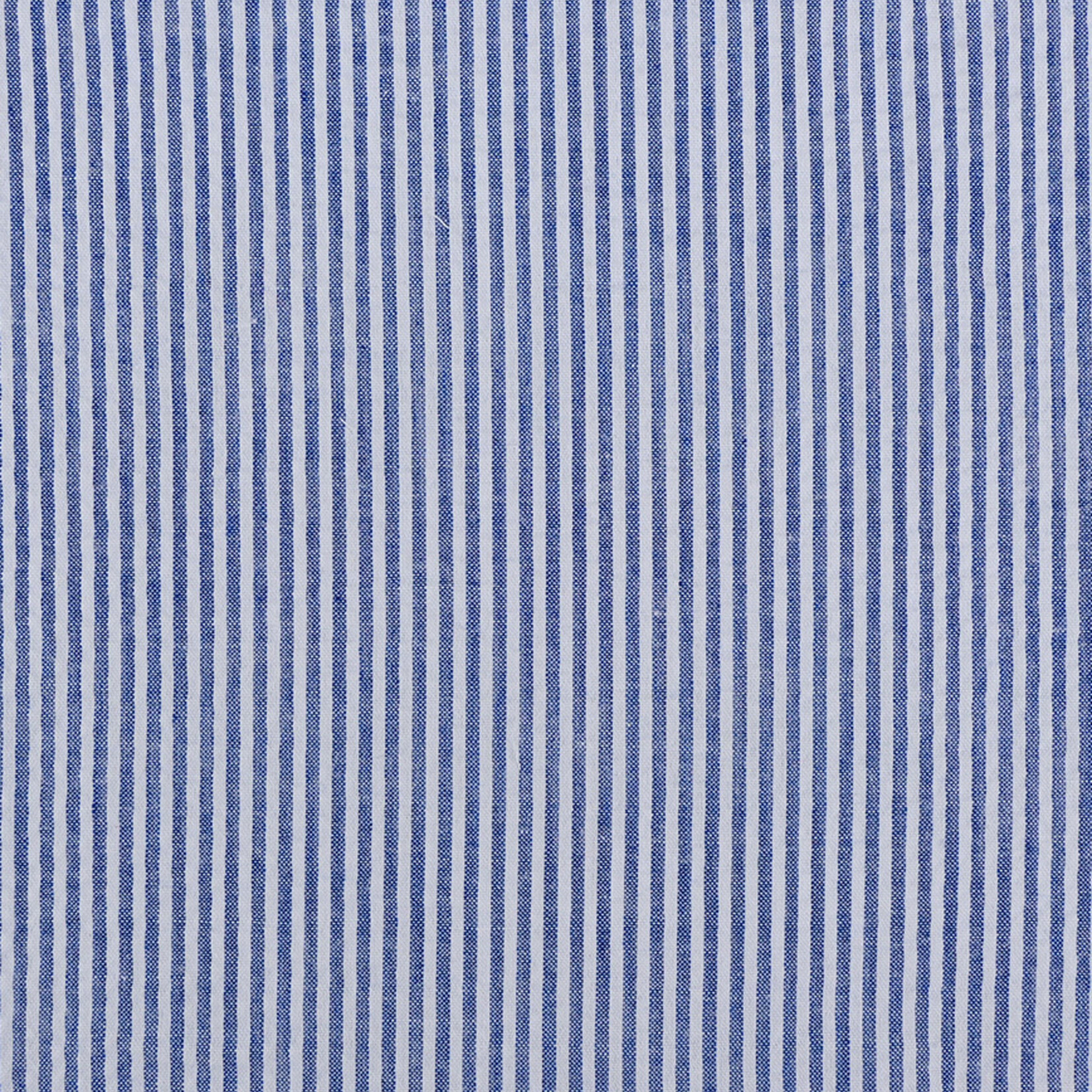 Seersucker streep jeansblauw