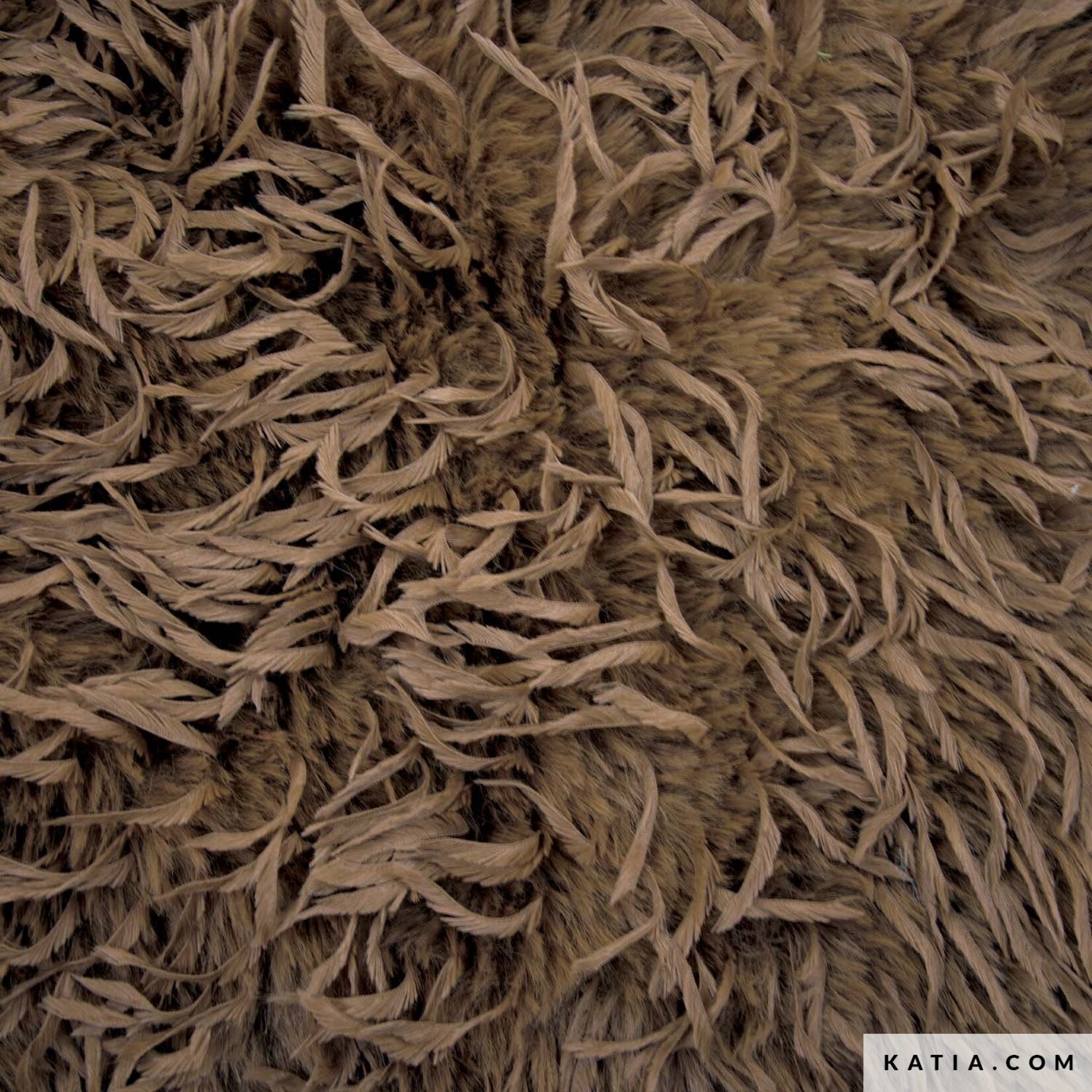 Vegan nepbont feather hair camel