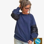 Laure sweater met geweven accent