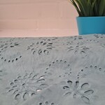 Broderie bloem groot mint