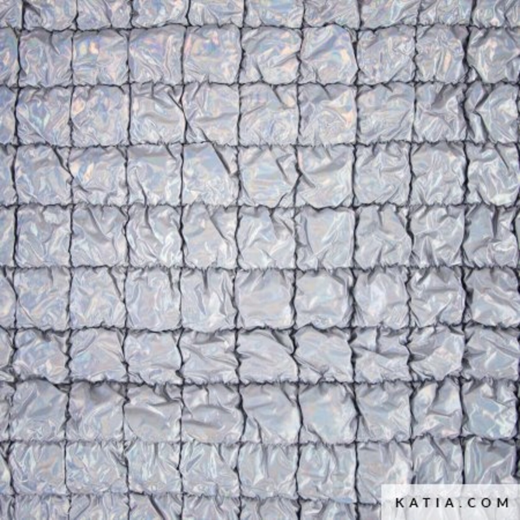Iridiscent padded zilver