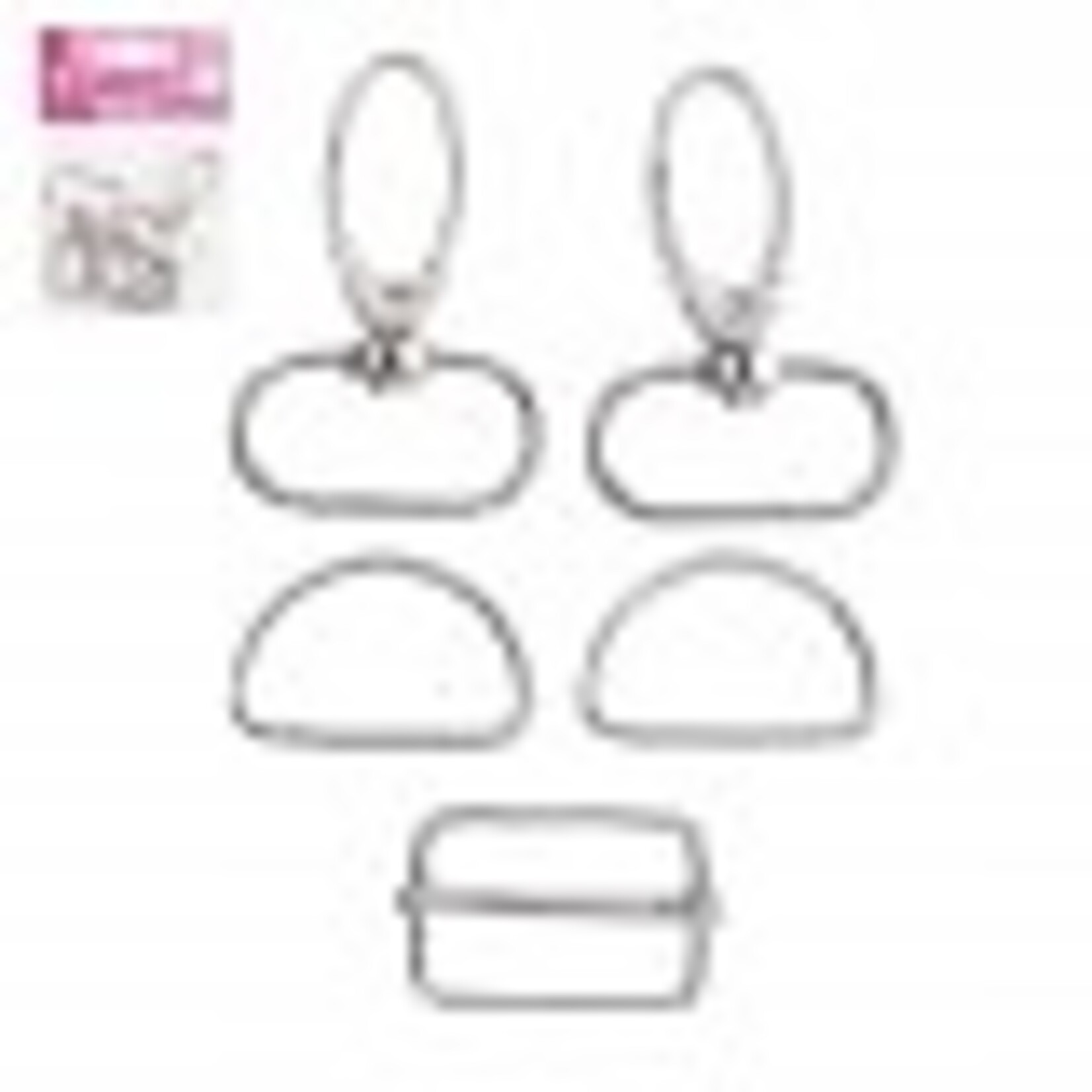 Mediac ring- en gespset zilver