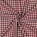 Cotton yarn dyed checks burgundy