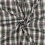 Brushed yarn dyed checks army green
