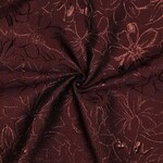 Jacquard flowers burgundy