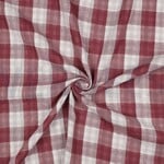 Double gauze double sided checks rosewood