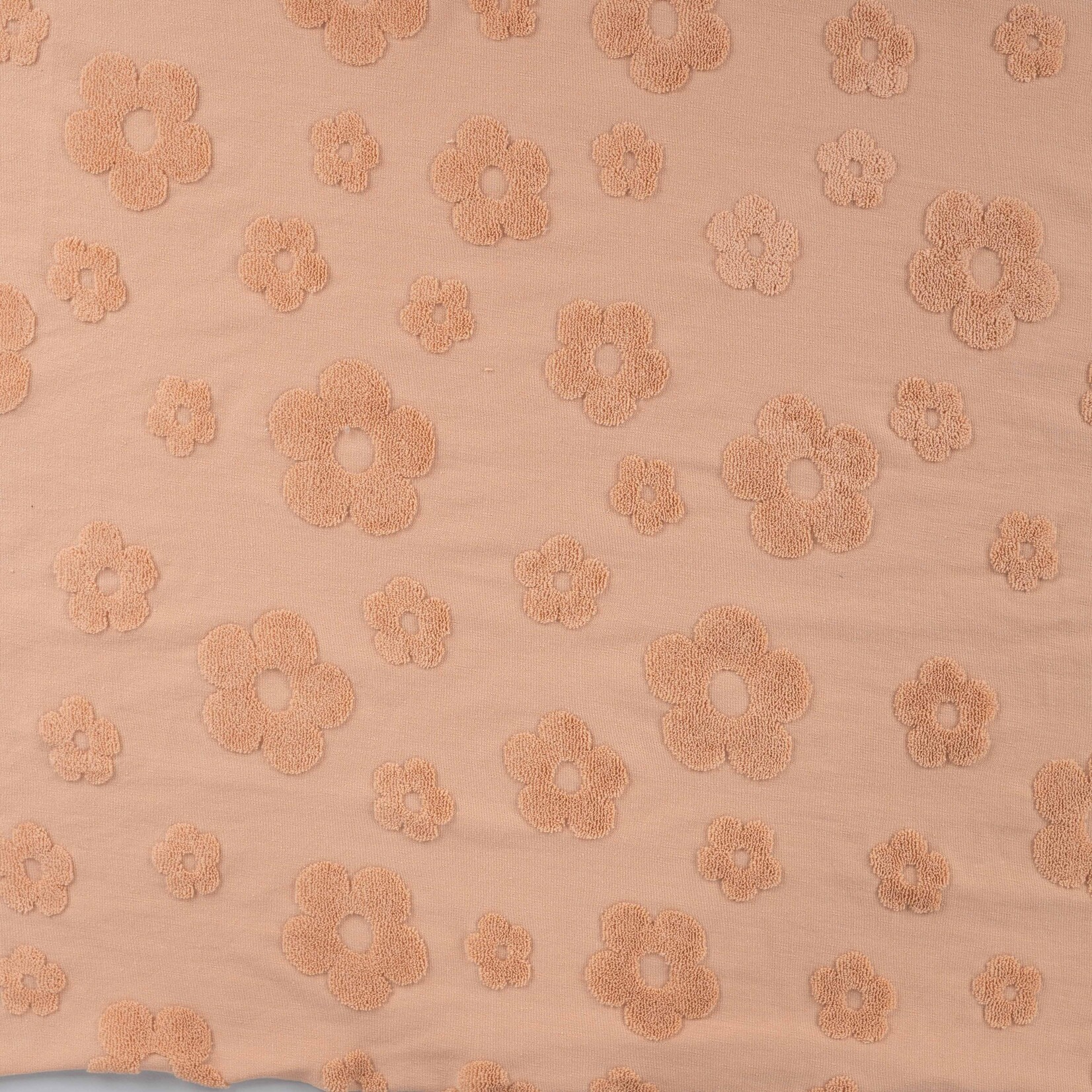 Cotton flower jacquard flower dusty salmon