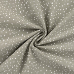 Cotton poplin print mini dots khaki