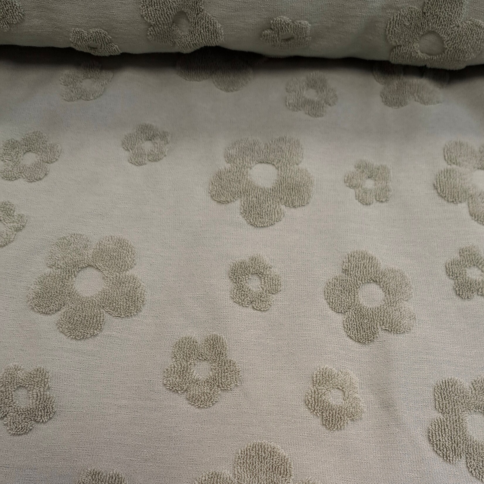 Cotton flower jacquard flower khaki
