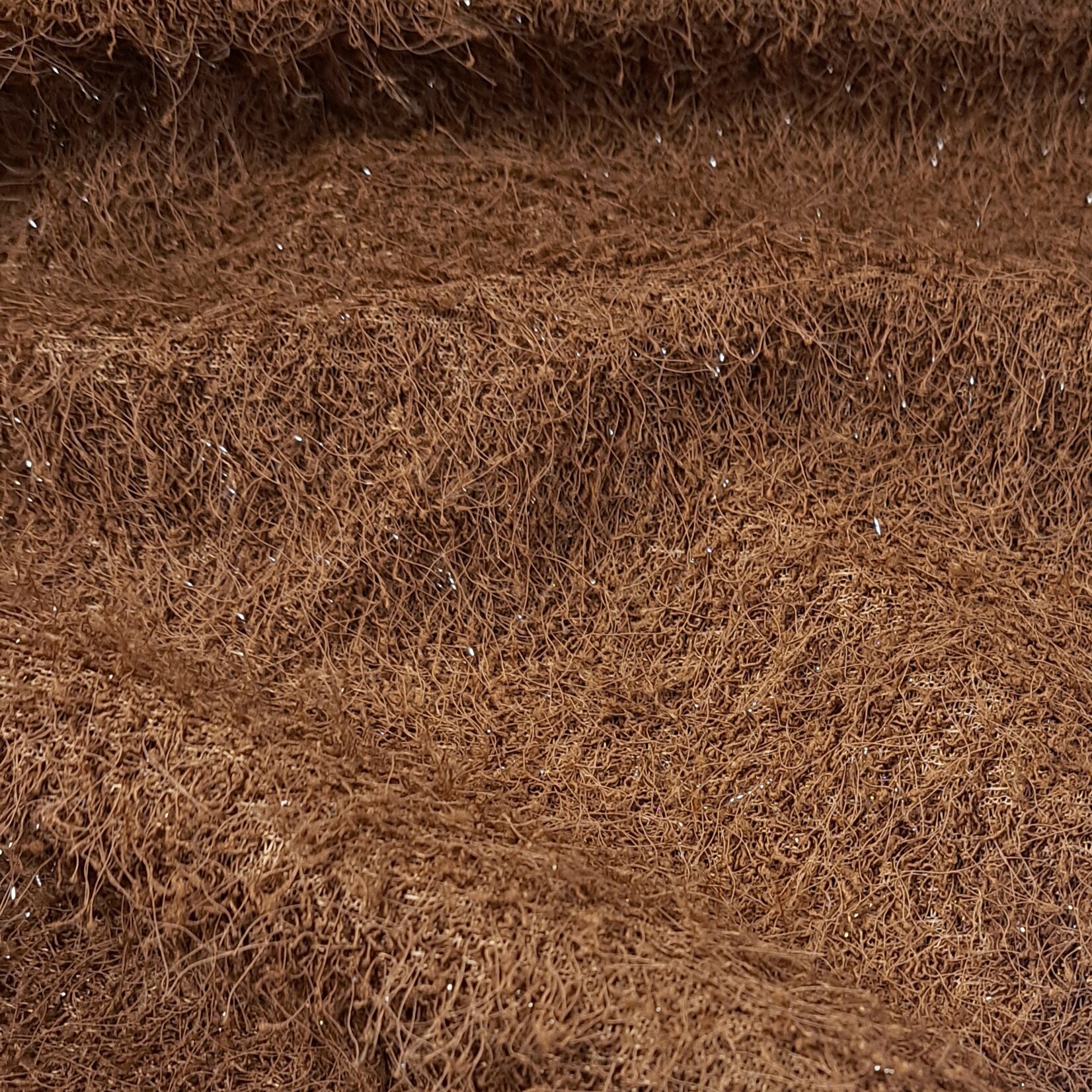 Quality fur glitterbrown