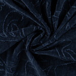 Chenille bengaline embroidery navy
