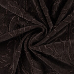 Chenille bengaline embroidery dark brown