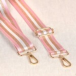 tassenband roze-goud met strepen