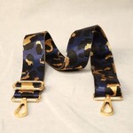 tassenband panterprint blauw