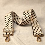 tassenband zwart-wit met stipjes