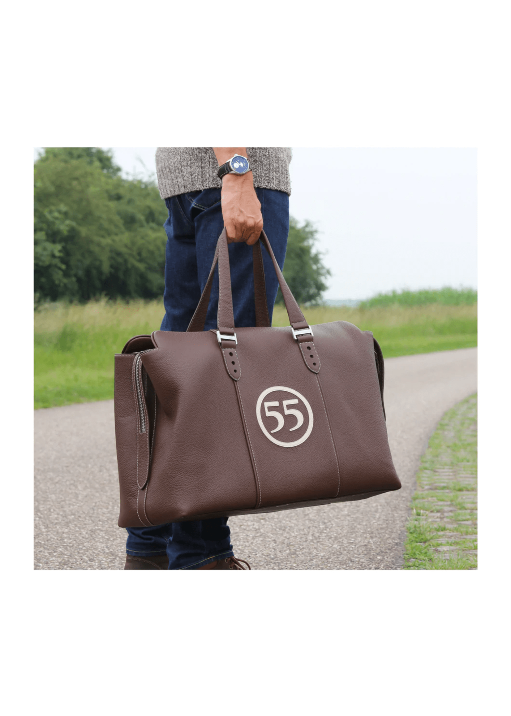 Raidillon Weekend Bag : Brun - Écru