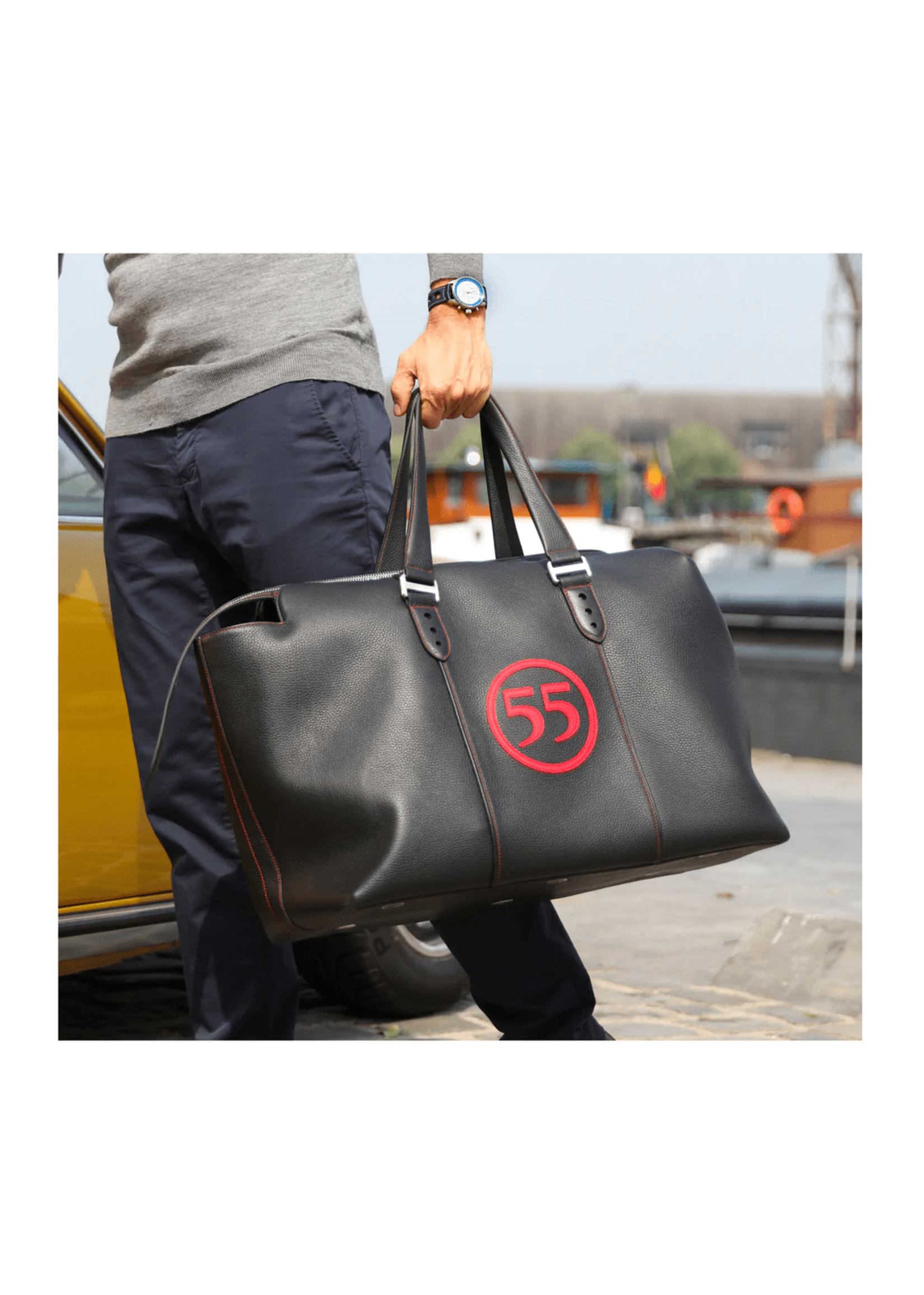 Raidillon Weekend Bag : Noir - Rouge