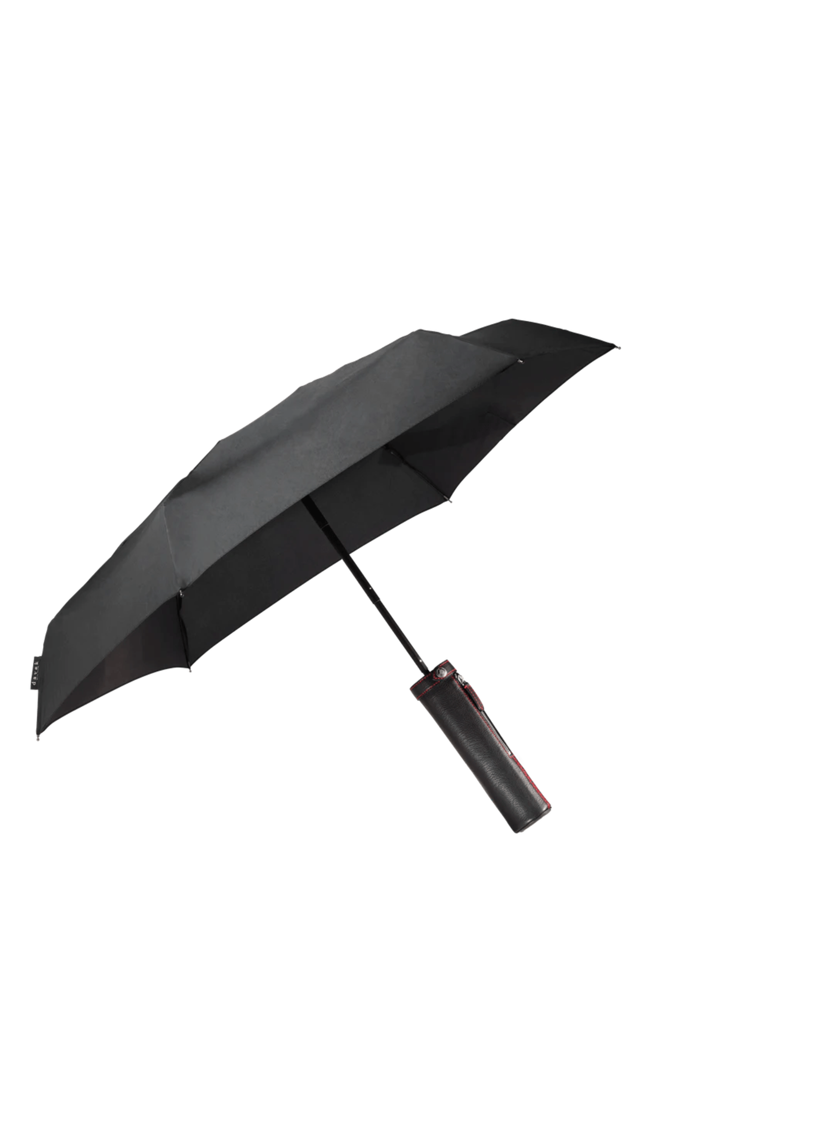 Raidillon Parapluie Noir surpiqué Rouge