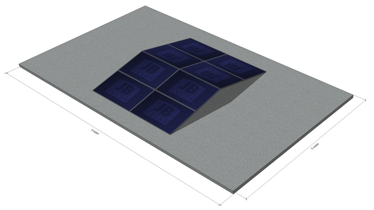 8 panelen, Oost-West dubbel, Landscape 8 panelen, Oost-West dubbel, Landscape