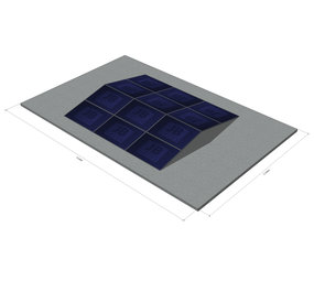 12 panelen, Oost-West dubbel, Landscape