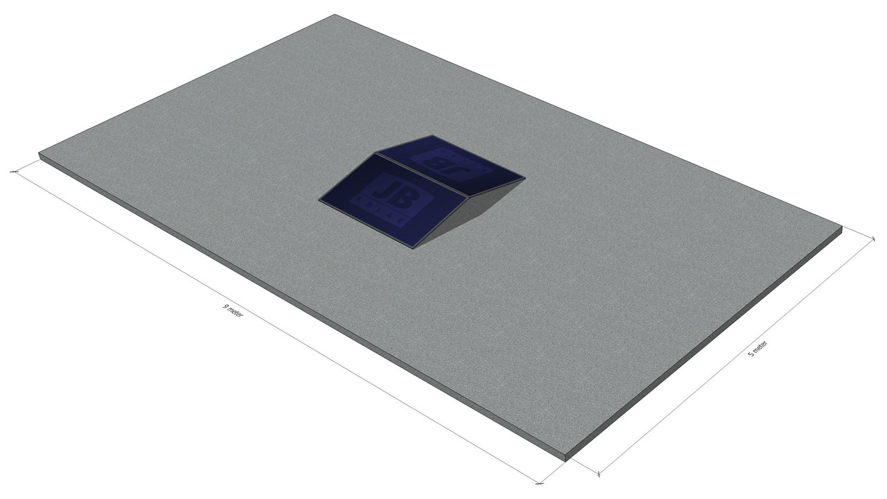 platdak montagemateriaal voor 2 zonnepanelen, oost-west, landscape