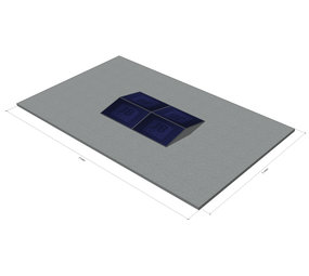 platdak montagemateriaal voor 4 zonnepanelen, oost-west, landscape