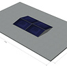 platdak montagemateriaal voor 4 zonnepanelen, oost-west, landscape