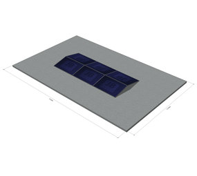 platdak montagemateriaal voor 6 zonnepanelen, oost-west, landscape