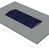 platdak montagemateriaal voor 8 zonnepanelen, oost-west, landscape