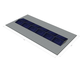 platdak montagemateriaal voor 12 zonnepanelen, oost-west, landscape platdak montagemateriaal voor 12 zonnepanelen, oost-west, landscape