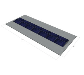 platdak montagemateriaal voor 14 zonnepanelen, oost-west, landscape platdak montagemateriaal voor 14 zonnepanelen, oost-west, landscape