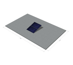 2 panelen, zonneschans dubbel, landscape