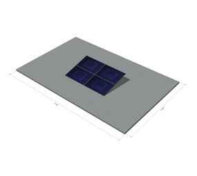 4 panelen, zonneschans dubbel, landscape