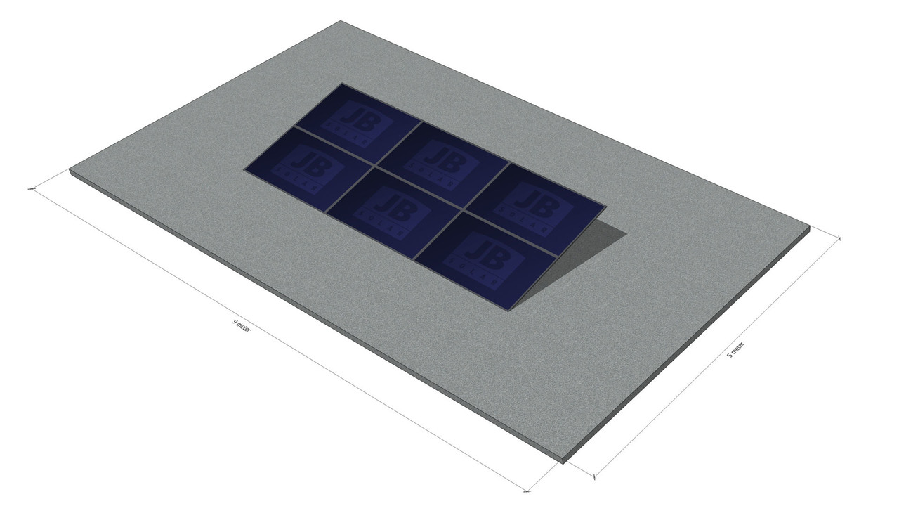 6 panelen, zonneschans dubbel, landscape 6 panelen, zonneschans dubbel, landscape