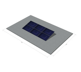 6 panelen, zonneschans dubbel, landscape