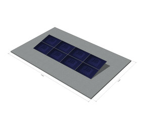 8 panelen, zonneschans dubbel, landscape 8 panelen, zonneschans dubbel, landscape