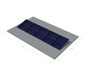 10 panelen, zonneschans dubbel, landscape