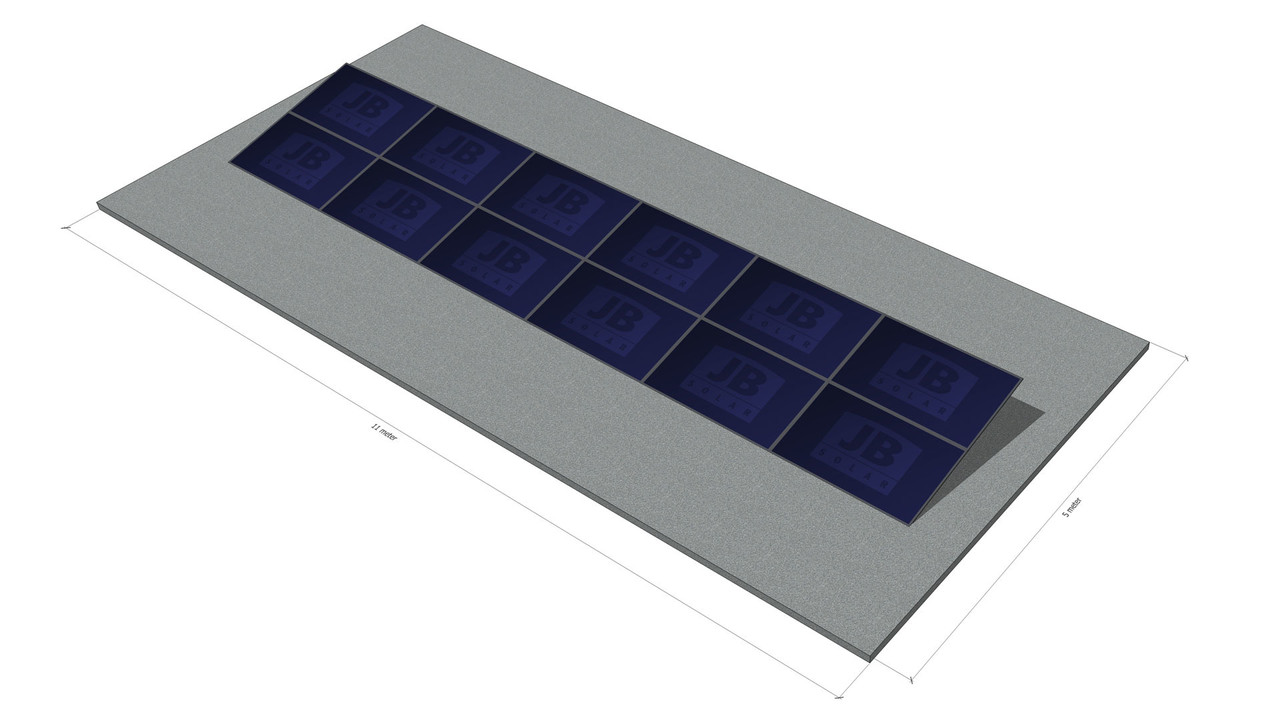 12 panelen, zonneschans dubbel, landscape 12 panelen, zonneschans dubbel, landscape