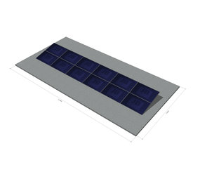 12 panelen, zonneschans dubbel, landscape 12 panelen, zonneschans dubbel, landscape