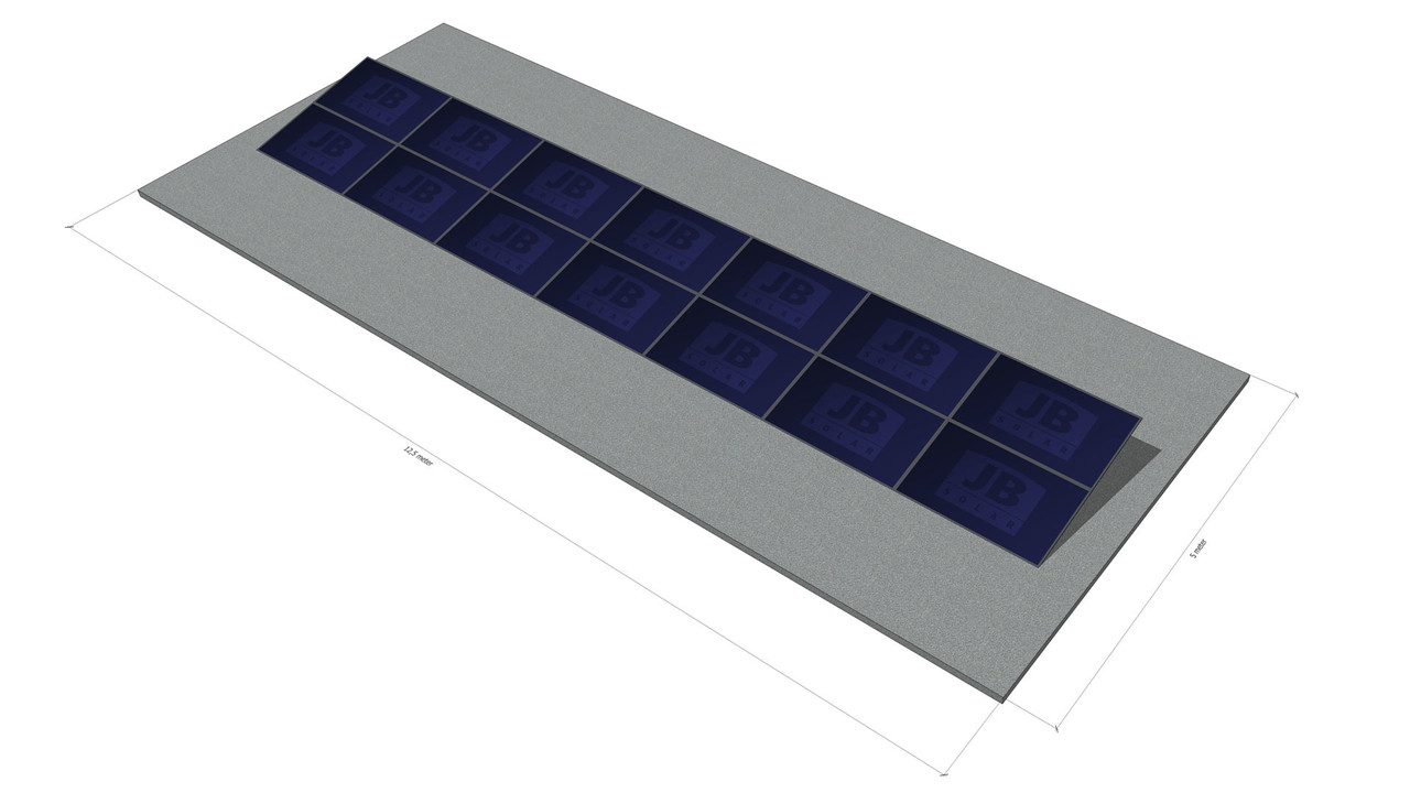 14 panelen, zonneschans dubbel, landscape