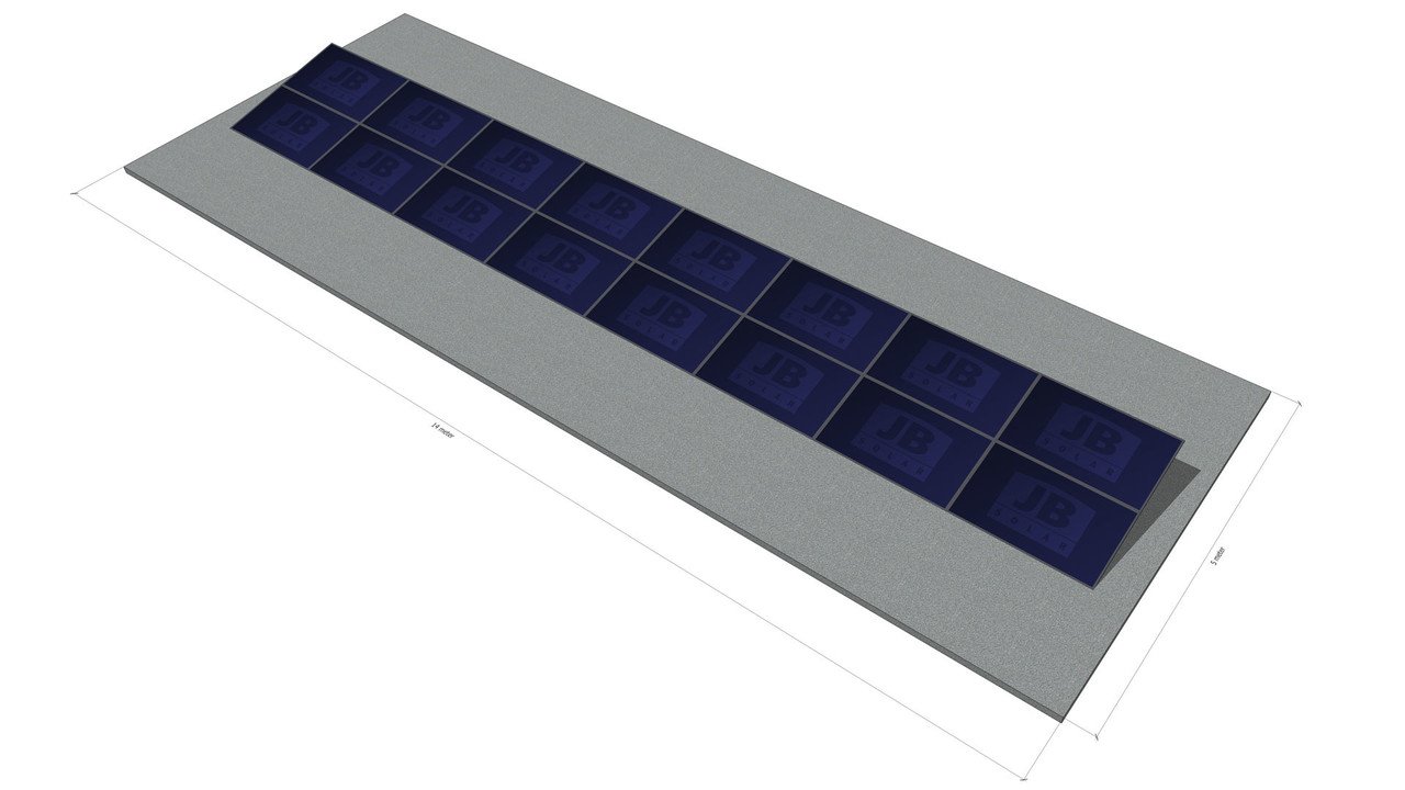 16 panelen, zonneschans dubbel, landscape