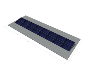 16 panelen, zonneschans dubbel, landscape