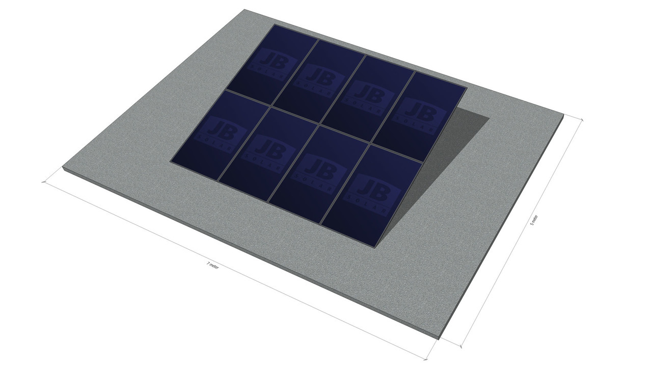 8 panelen, zonneschans dubbel, portrait 8 panelen, zonneschans dubbel, portrait