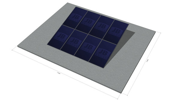 8 panelen, zonneschans dubbel, portrait 8 panelen, zonneschans dubbel, portrait